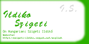 ildiko szigeti business card